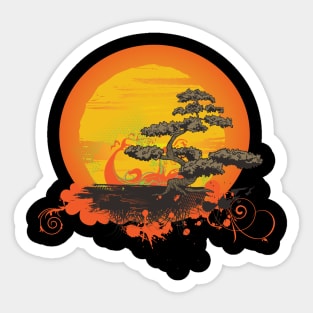 Japanese Bonsai Orange Dawn Sticker